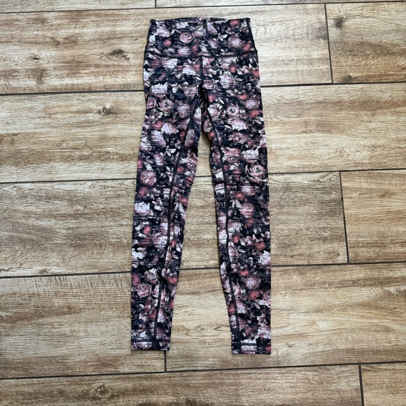 Lululemon Wunder Under Hi-Rise Leggings Size 4 Nulux Peony Floral Multi Stretch - Picture 8 of 16
